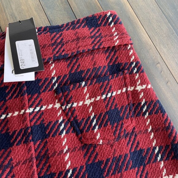 Ruti Handmade Plaid Long Jasper Adjustable Wrap Skirt Red - Size S - $249 (R8) - Picture 9 of 10